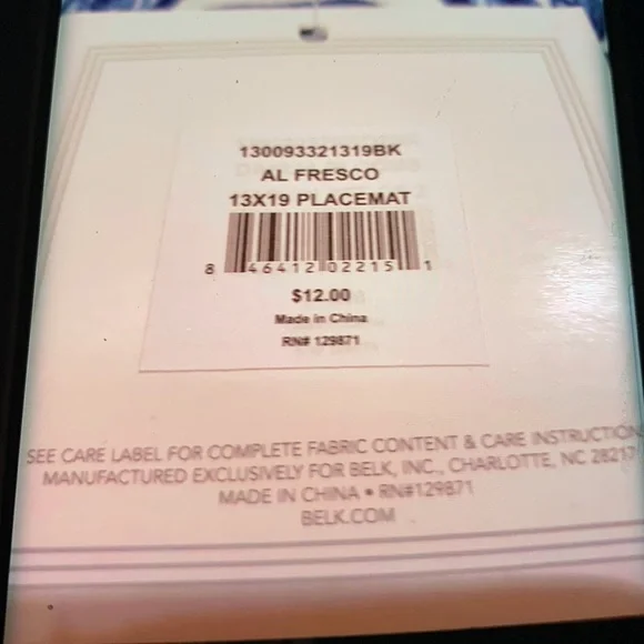 5 Placemats Brand New with Labels. Modern Southern Home Al Fresco Blue & White. - Picture 3 of 14